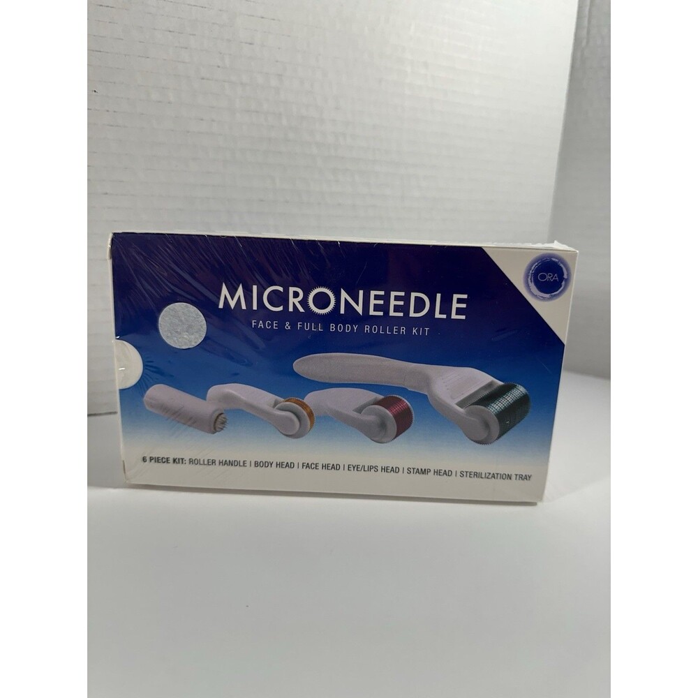 ORA Microneedle Face & Full Body Roller 6-Piece Kit NIB Sealed
